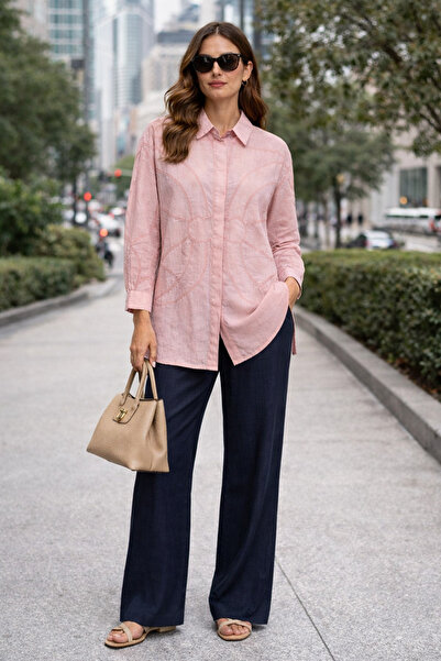 FUAT GÜRSEN 100% Linen Embroidered Tunic