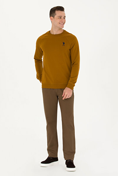 U.S. Polo Assn. Men's Regular Fit Coconut Canvas Trousers 50256591-Vr153