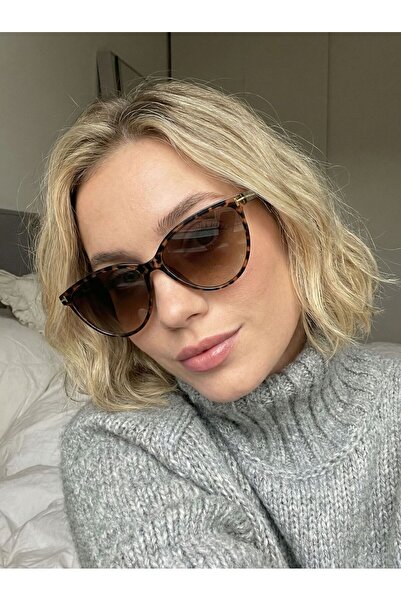 funeyes River Leopard Cat Eye Gold Detail Cat Sunglasses with t Accessories P...