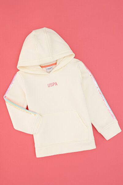 U.S. Polo Assn. سويت شيرت كريمي للفتيات 50314259-VR256