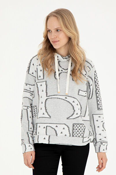 U.S. Polo Assn. Women's Ecru Hooded Sweatshirt 50256478-Vr019