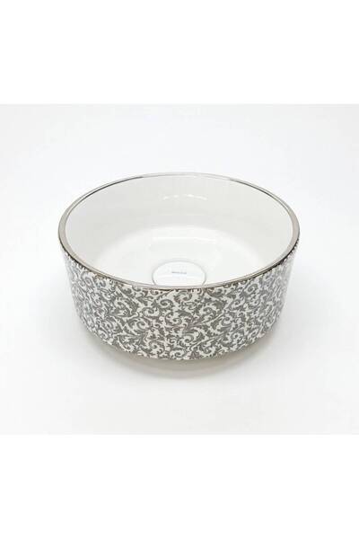 Bocchi Vessel Luna Çanak Lavabo Gümüş Desenli - 1174-413-0125