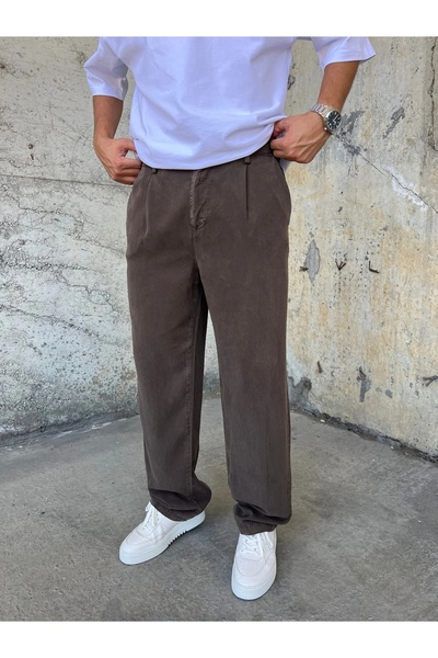 DIFRANSEL JEANS Erkek Tensel Kumaş Rahat Kesim Baggy Pantolon