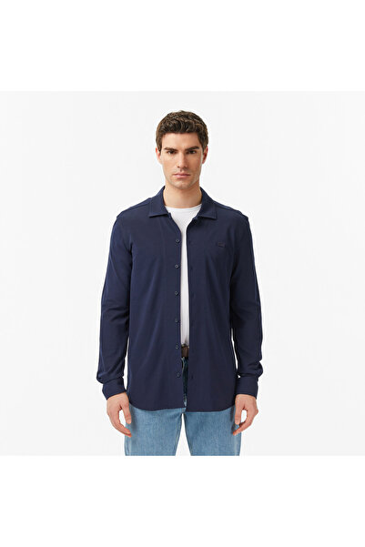 Lacoste Erkek Slim Fit Lacivert Gömlek
