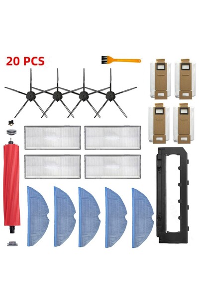 NO BRAND مناسب لفرش مكنسة روبوروك S7 S70 S75 T7 T7S T7Plus T7SPlus، وفلتر هيب...