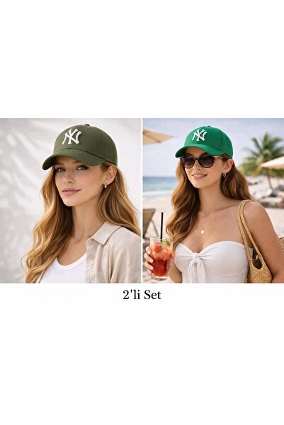 Wearflawless Set unisex de 2 pălării reglabile, pălărie cu broderie NY, pălăr...