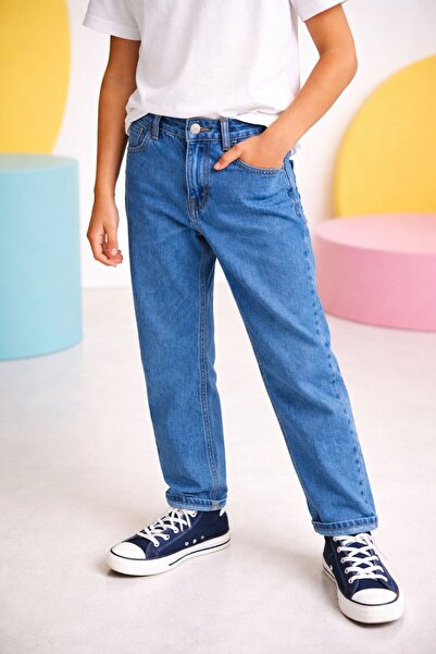 minny max Erkek Çocuk Denim Jean Kot Pantolon Mavi Renk