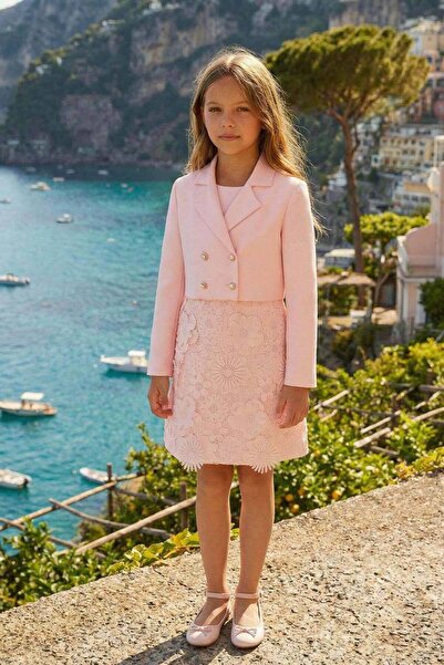 Pamina Floral dress and formal jacket set - pink - for girls of the tricky age