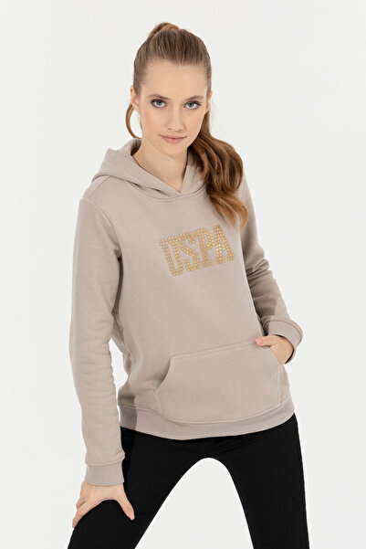 U.S. Polo Assn. Women's Stone Basic Sweatshirt 50256249-Vr049