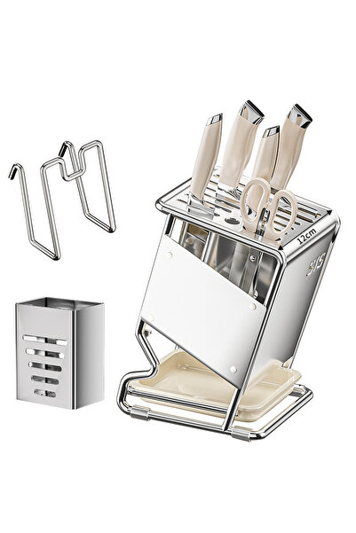 Sumkyle Knife Block Without Knives 2 in 1 Universal Square Knife Holder for K...