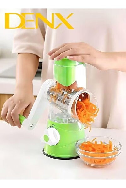 Denx قطاعة خضراوات يدوية DX2024 مزودة بثلاث أسطوانات من الفولاذ المقاوم للصدأ...