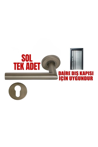 Store VEGA ANTRASİT YALE TİPİ SOL PASLANMAZ KAPI KOLU