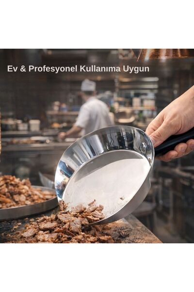DAMMERUN Paslanmaz Çelik Döner Küreği 25 cm Profesyonel Et Dilimleme Bıçağı E...