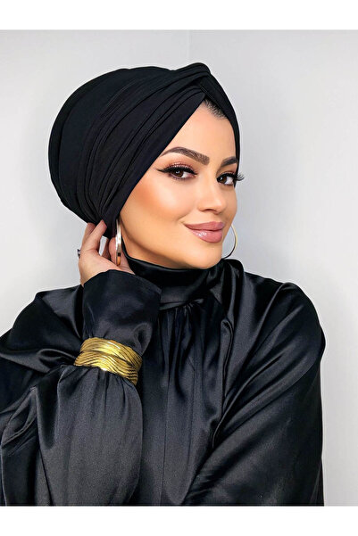 Moda Nurhan Siyah Dolgulu Düğüm Bone