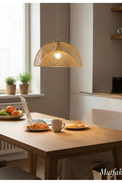 AVİZEM DEKORASYON METAL TEKLİ SARKIT SEPET AVİZE ALTIN