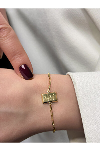 DİAMİNE PIRLANTA 14 Ayar Altın Külçe Ataç Zincir Bileklik