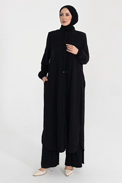 KADEEM Sanem Double Set Viscose Star Fabric Black - 422606