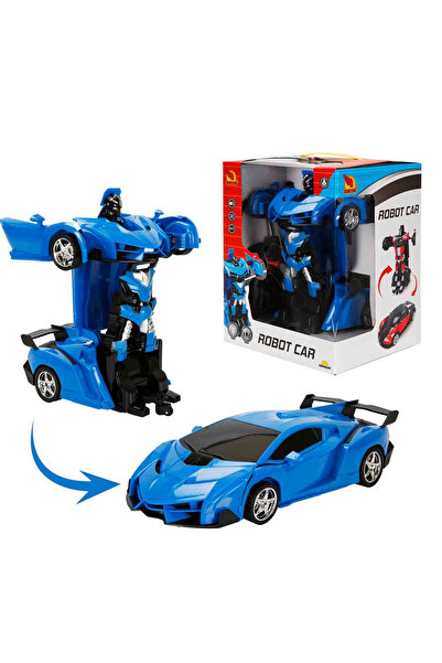 Sunman Suncon Işıklı USB Şarjlı Uzaktan Kumandalı Arabaya Dönüşebilen Robot 4...