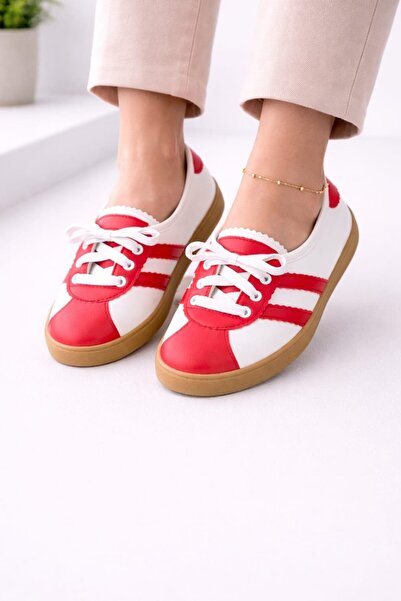 Slipcat Pantofi sport pentru femei, cu șireturi, confortabili, retro cu dungi...