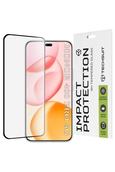Techsuit Folie pentru Honor 400 Pro - 111D Full Cover / Sticlă completă lipit...
