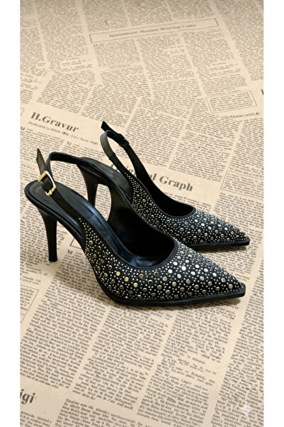 ELEVAM Γυναικεία βραδινά παπούτσια με τακούνι στιλέτο με λεπτομέρειες από ύφασμα