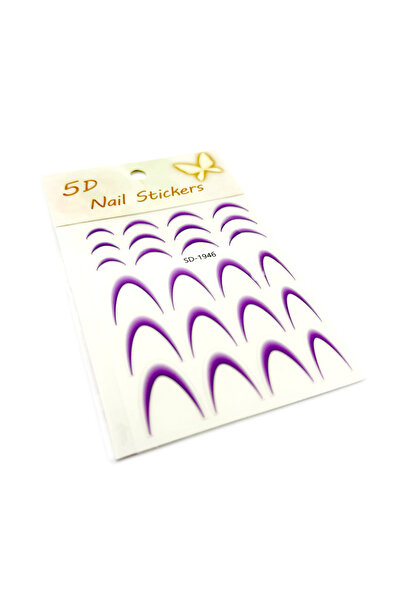 global fashion Αυτοκόλλητο με σχέδιο slider στην άκρη, γαλλικό ombré #1946