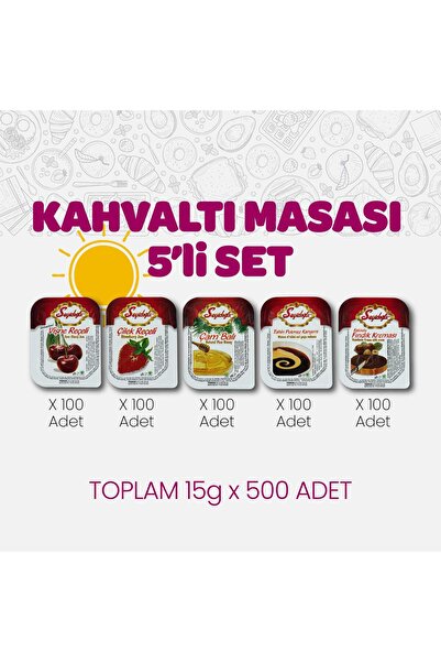 Seyidoğlu Kahvaltı Masası 5'li Mini Set – 15 g x 500 Adet