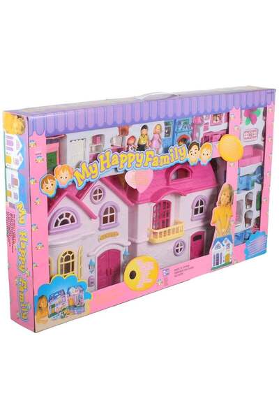 Happy family مجموعة ألعاب بيت الدمى رالي مع الدمى والإكسسوارات