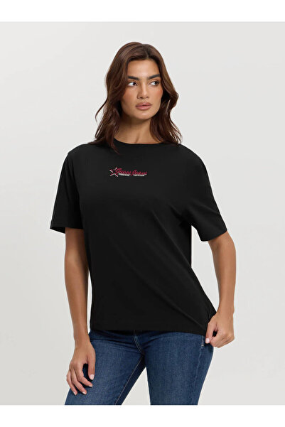 Guess Jeans Ss Cn Over Kadın Oversize Fit T-Shirt