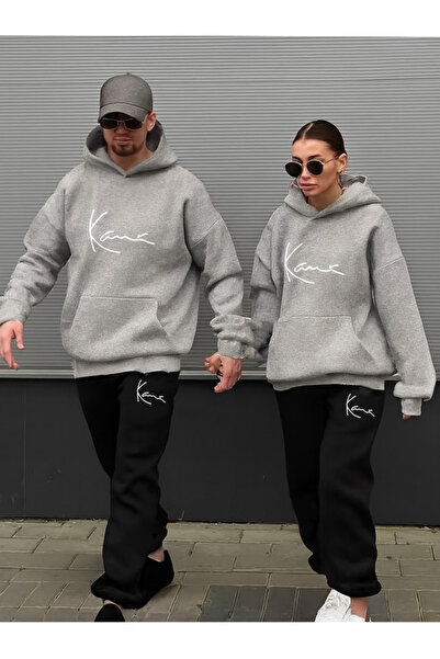 Flaubert Falubert-Unisex Printed Jh Oversized Sweatahırt -Sweatpants 2-Piece Set