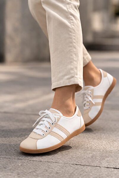 Slipcat Pantofi sport pentru femei, cu șireturi, confortabili, retro cu dungi...