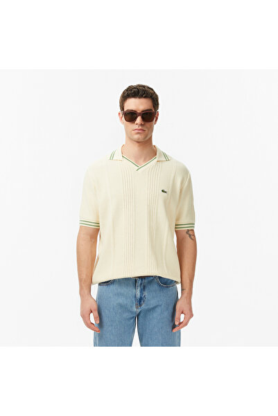 Lacoste Erkek Classic Fit Kısa Kollu Polo Yaka Bej Triko