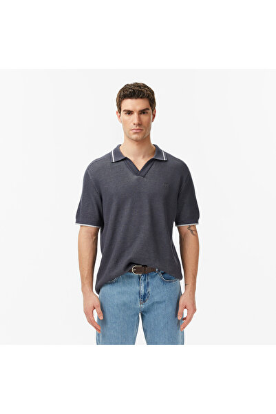 Lacoste Erkek Classic Fit Kısa Kollu Polo Yaka Koyu Gri Triko
