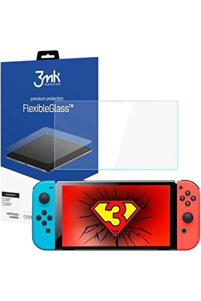 3MK Szkło hybrydowe Flexible Glass 7H pentru Nintendo Switch Oled