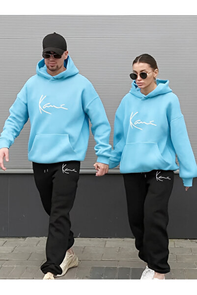 Flaubert Falubert-Unisex Printed Jh Oversized Sweatahırt -Sweatpants 2-Piece Set