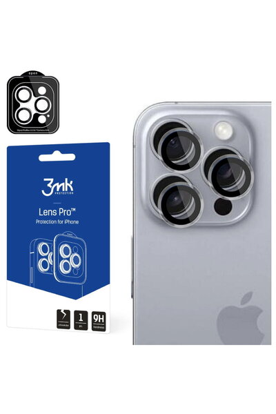 3MK Folie de protectie Camera spate Lens Pro pentru Apple iPhone 16 Pro Max /...