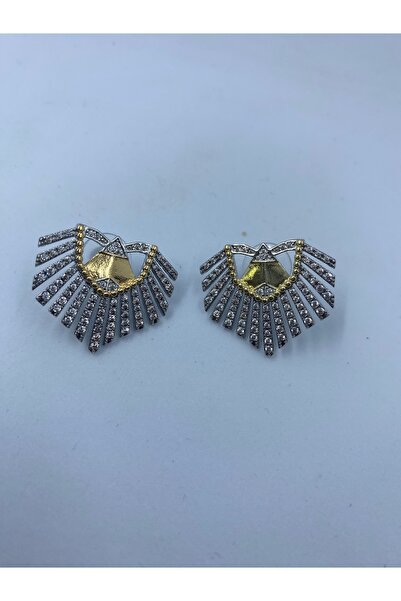 Byoz store Vip Premium Series Sparkling Zircon Stone Fan Earrings with Baguet...