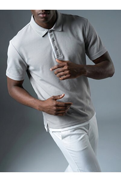 KHAYN Men's Comfort Fit Polo Collar Colorful Buttoned Cotton T-Shirt K8030Pt