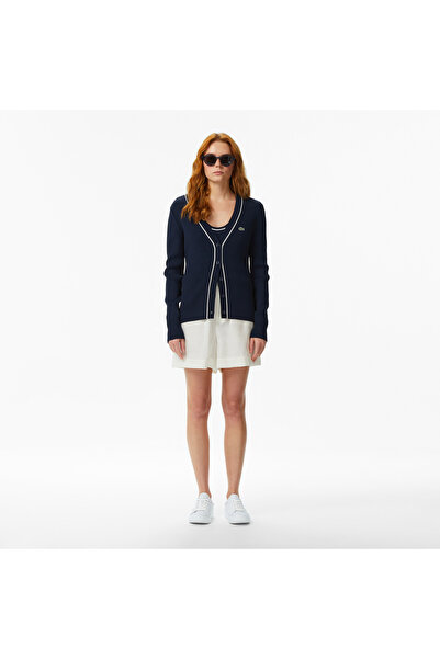 Lacoste Kadın Relaxed Fit Krem Şort