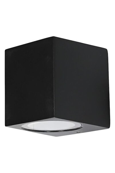 Höfftech Aplica LED pătrată pentru exterior, IP65, GU10, aluminiu, neagră