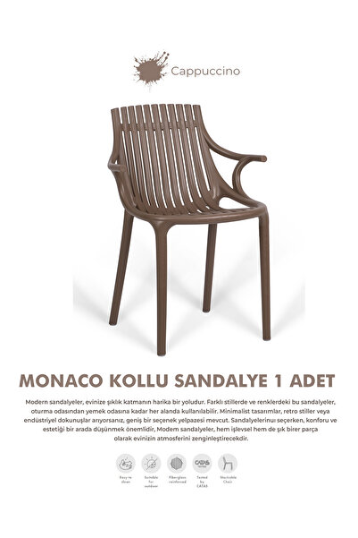 Daim Plastik MONAKO KOLLU LÜX CAFE & RESTAURANT SANDALYESİ