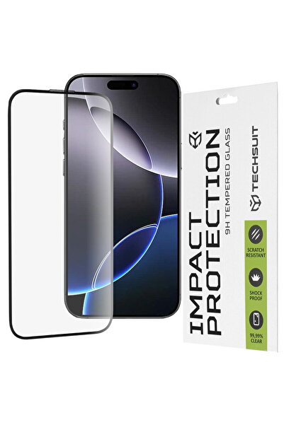 Techsuit Folie pentru iPhone 16 Pro Max - 111D Full Cover / Sticlă cu adeziv ...