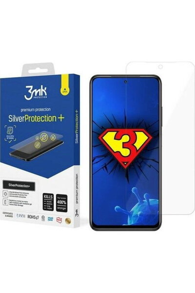 3MK Silver Protect+ Xiaomi Redmi Note 10 Folia Antymikrobowa montowana na mokro