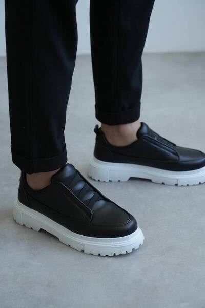 BESKAR KB 703 Kuback Μαύρα ελαστικά casual ανδρικά παπούτσια