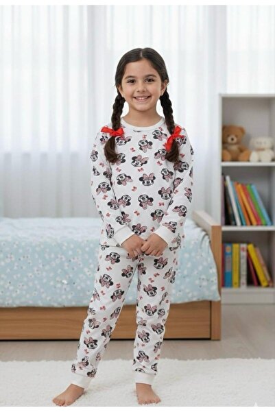 MS KİDS طقم بيجامة أطفال من القطن المزخرف
