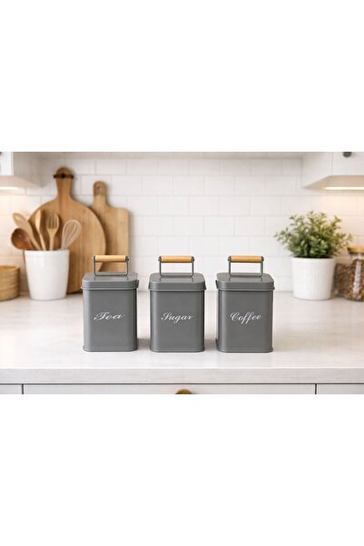 PAZARAKOŞ Spice Set 3-Piece Anthracite Gray