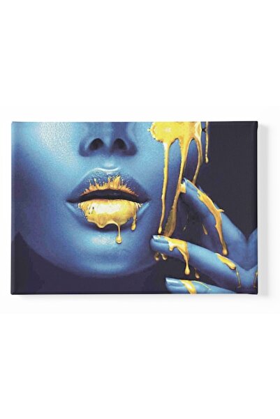 PIM Canvas Luxury Touch - Femeie albastră cu accente aurii