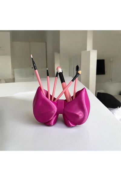 Baalaa Bowknot Makeup Brush Holder & Pen Holder – Decorative Desktop Organizer