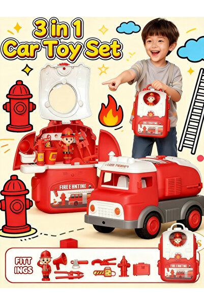 Generic 3 in 1 Pretend Play Car Toy Set, Realistic Engineering Vehiclesk Mode...