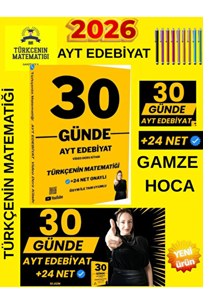 Orijinal Yayınları 2026 AYT Edebiyat 30 Günde Bitirme Kampı Video Ders Kitabı...